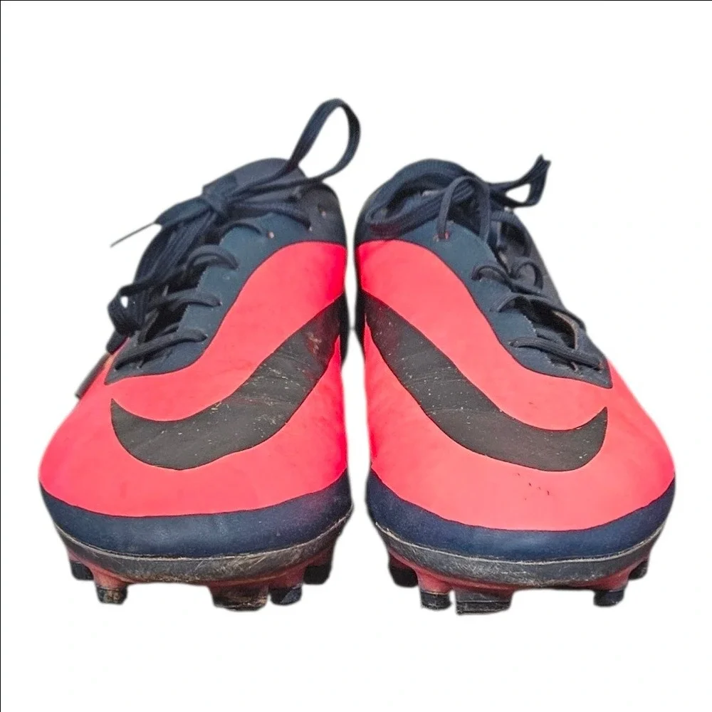 Nike Hypervenom Phelon FG Soccer Cleats Crimson Navy Blue Mens 9.5 599730-690